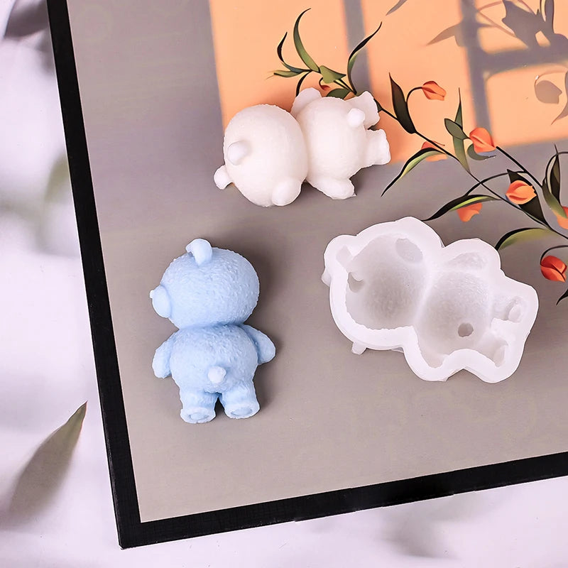 3D Sleeping Bear Silicone Mousse Cake Mold | DIY Baking Silicone Cake Mold QXL