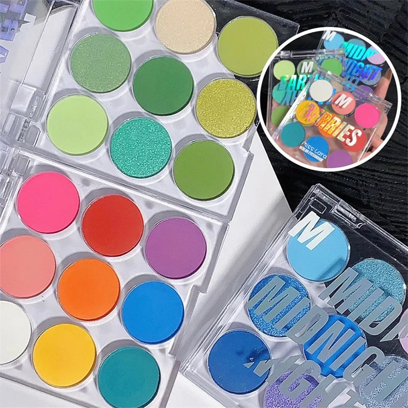 9-Color Diamond Eyeshadow Palette | Shimmer Glitter & Matte Eyeshadow Palette QXL