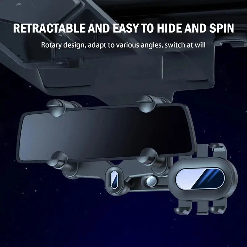 360° Rotating Car Phone Holder – Rearview Mirror Mount Car Phone Mount QXL
