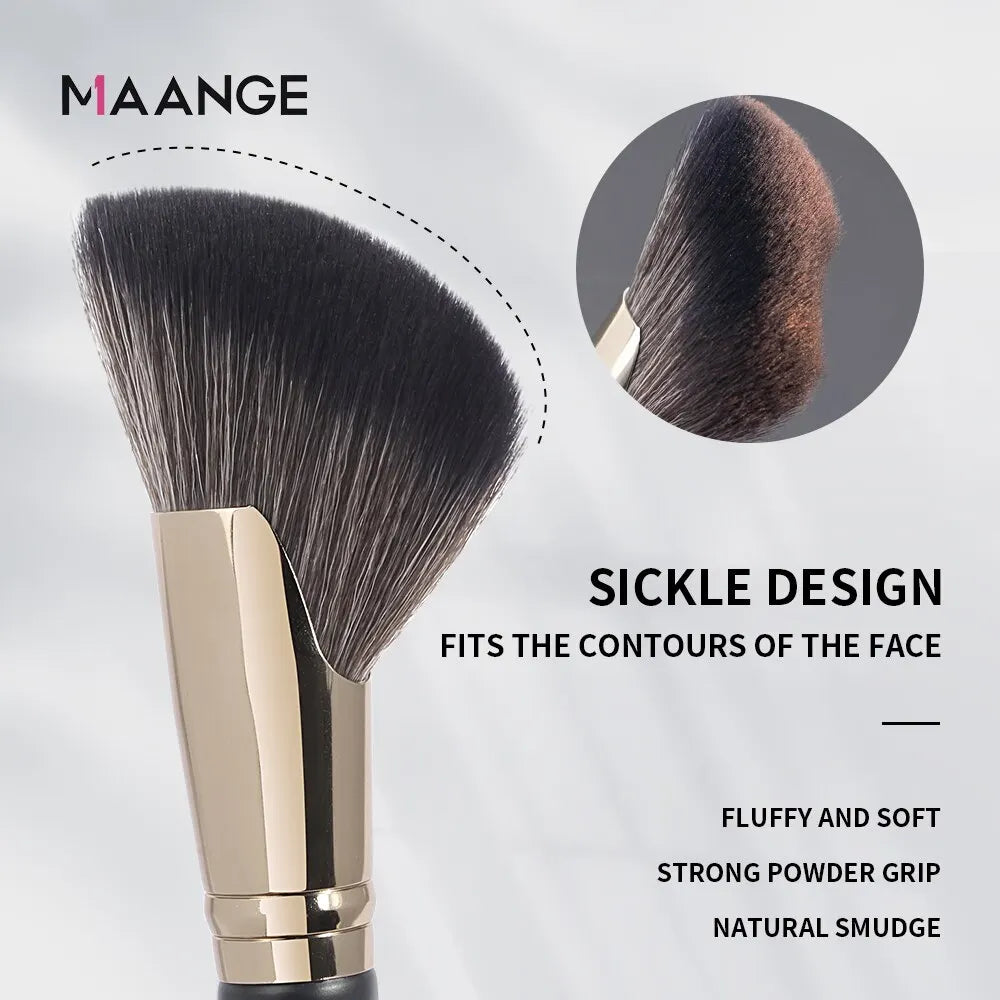 MAANGE Angled Blush Bronzer Brush | Contour & Highlight Makeup Blush Brush QXL