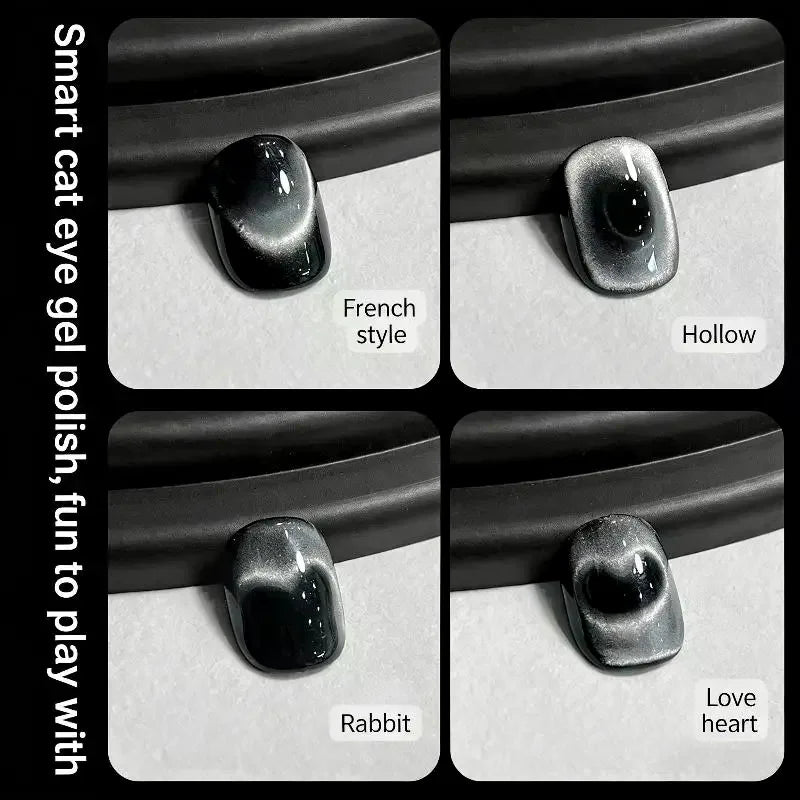 4-Pack Cat Eye Nail Art Magnets | Multi-Shape Magnetic Gel Tool Nail Art Magnet QXL