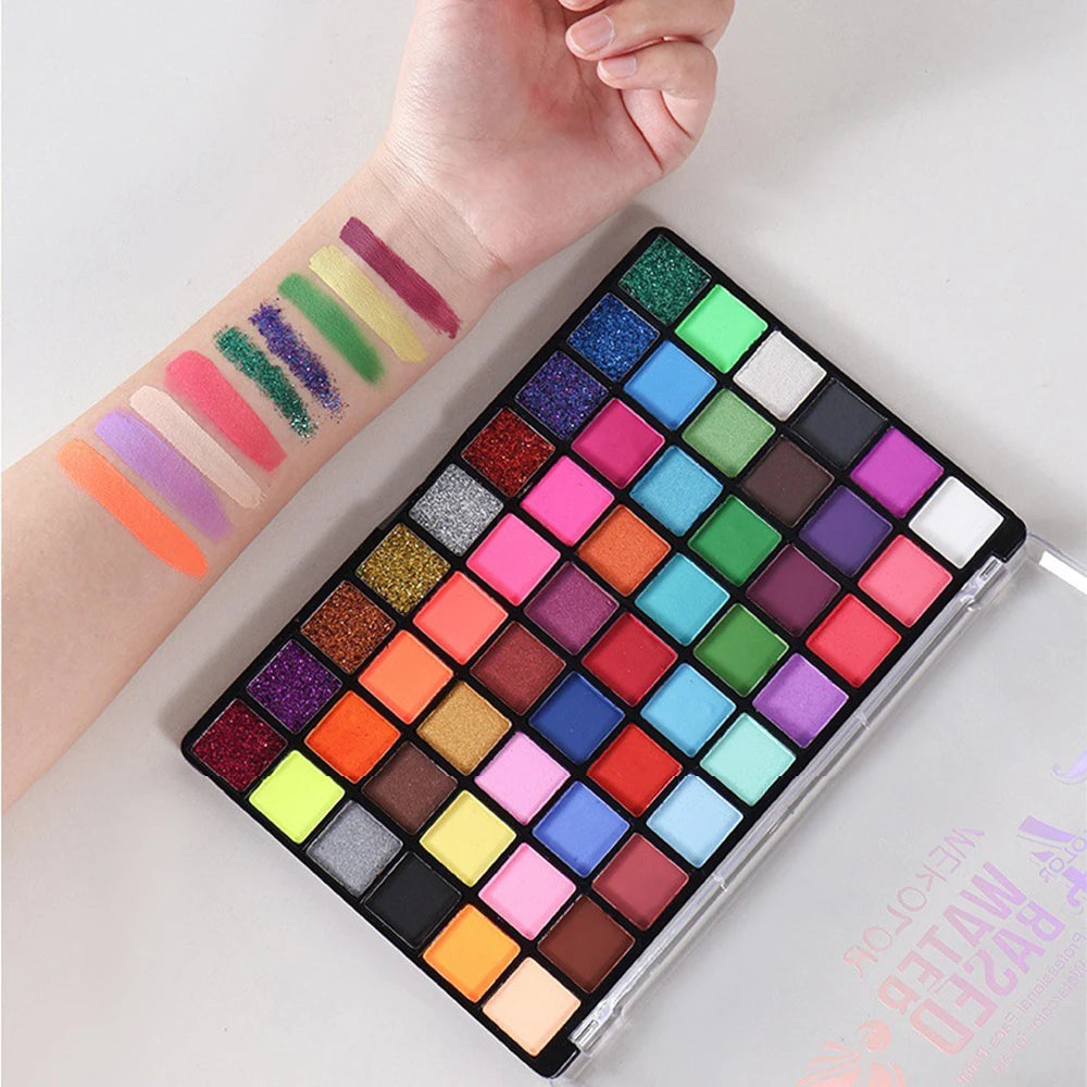 54-Color Neon UV Face & Body Paint Set – Water-Soluble Face & Body Paint QXL