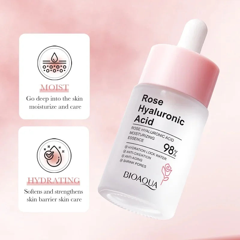 BIOAQUA Rose Hyaluronic Acid Facial Essence 30ml Facial Essence Serum QXL