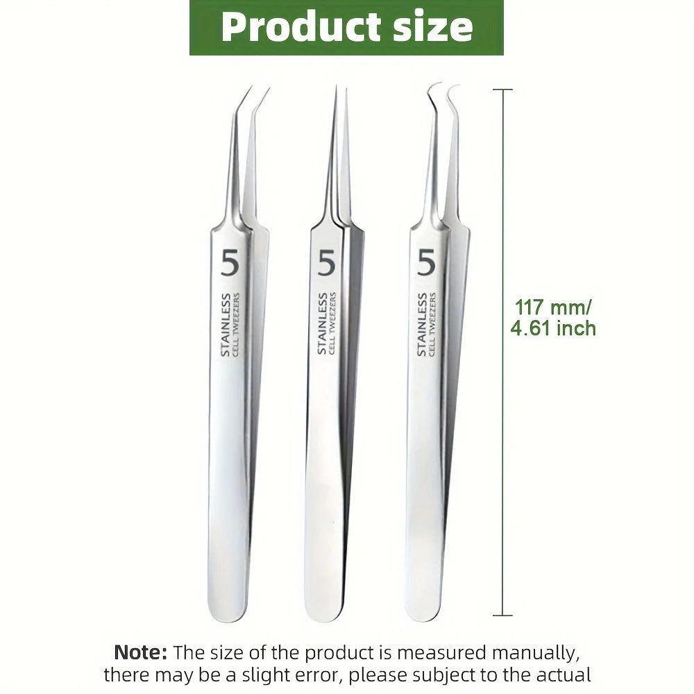 3-Piece Stainless Steel Facial Pore Cleansing Tool Set Pore Cleansing Tool Set QXL