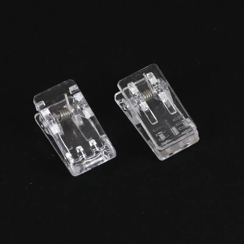 10-Pack Self-Adhesive Transparent PP Plastic Clips for Paper Paper Organizing Clips QXL