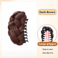 Synthetic Hair Bun Claw Clip | Fluffy Brown & Black Hairpiece Hair Bun Clip QXL Dark Brown
