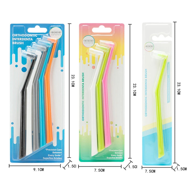Single-Tuft Interdental Brush – Soft Bristle Oral Care (1/3/5 Pk) Interdental Toothbrush QXL