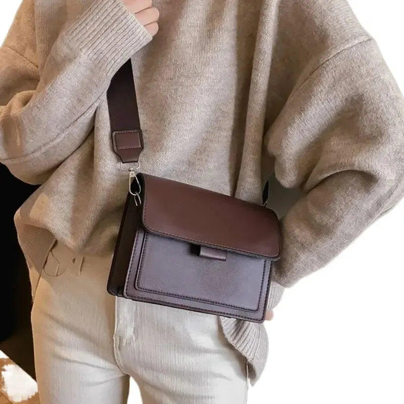 Women's PU Leather Crossbody Flap Bag | Fashion Shoulder Bag Crossbody Flap Bag QXL