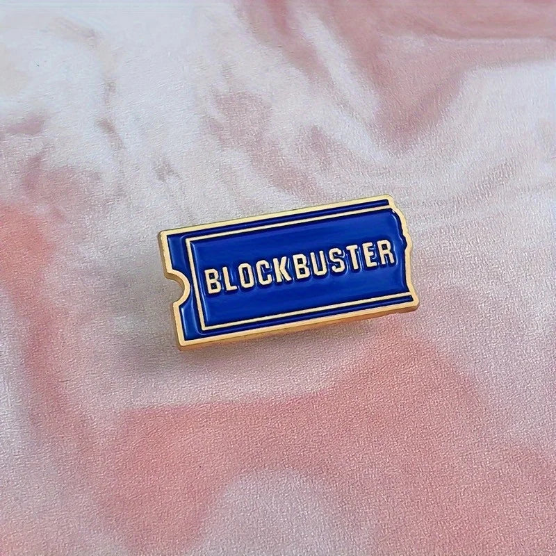 2-Pack Retro Movie Enamel Pins | Film Ticket Lapel Brooch Set Enamel Lapel Pin QXL
