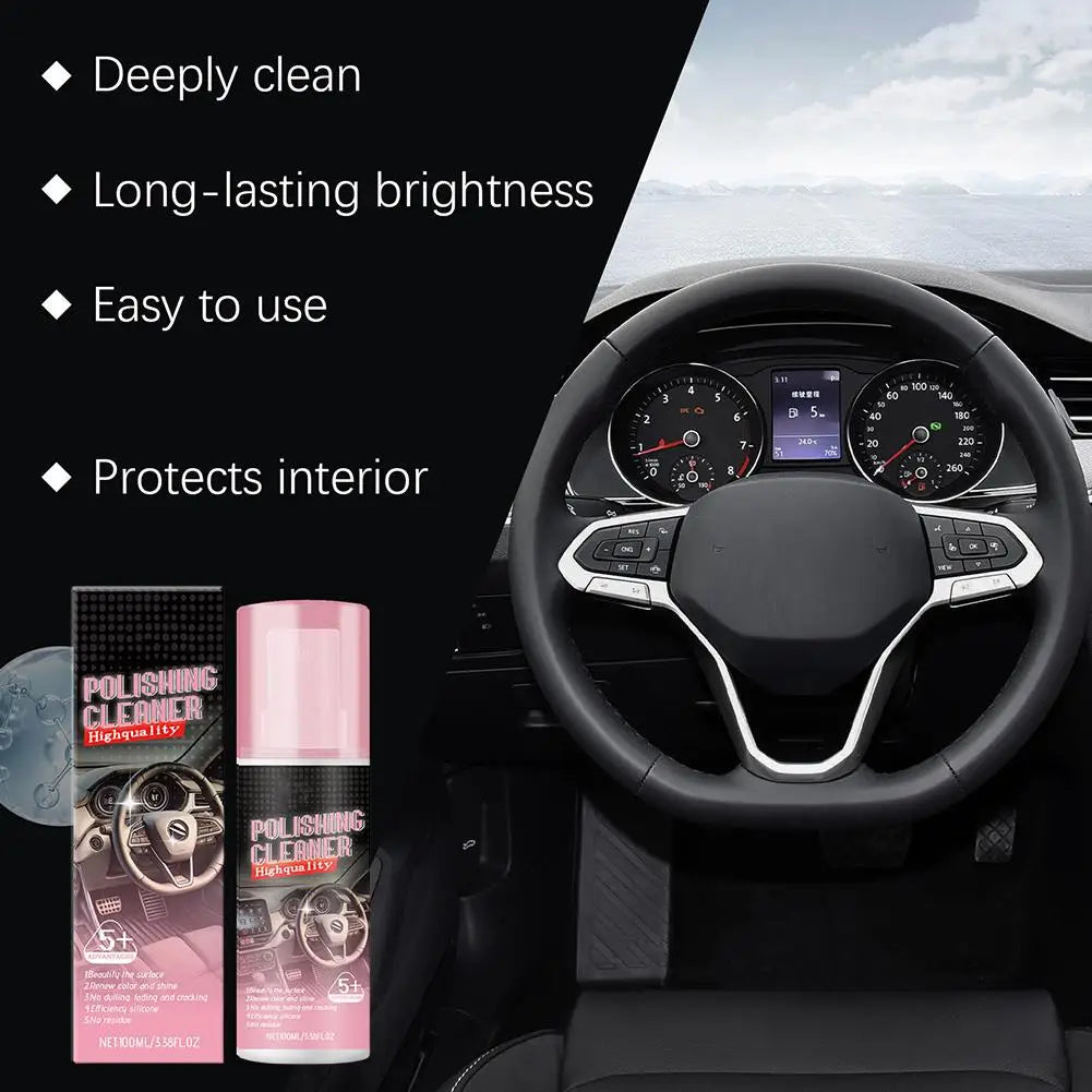 100ml Car Interior Polish – Deep Clean & Stain Remover Spray Car Interior Polish QXL