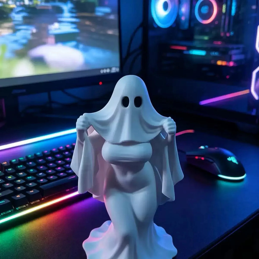 Halloween Ghost Lady Resin Ornament | Spooky Home Decor Halloween Resin Ornament QXL