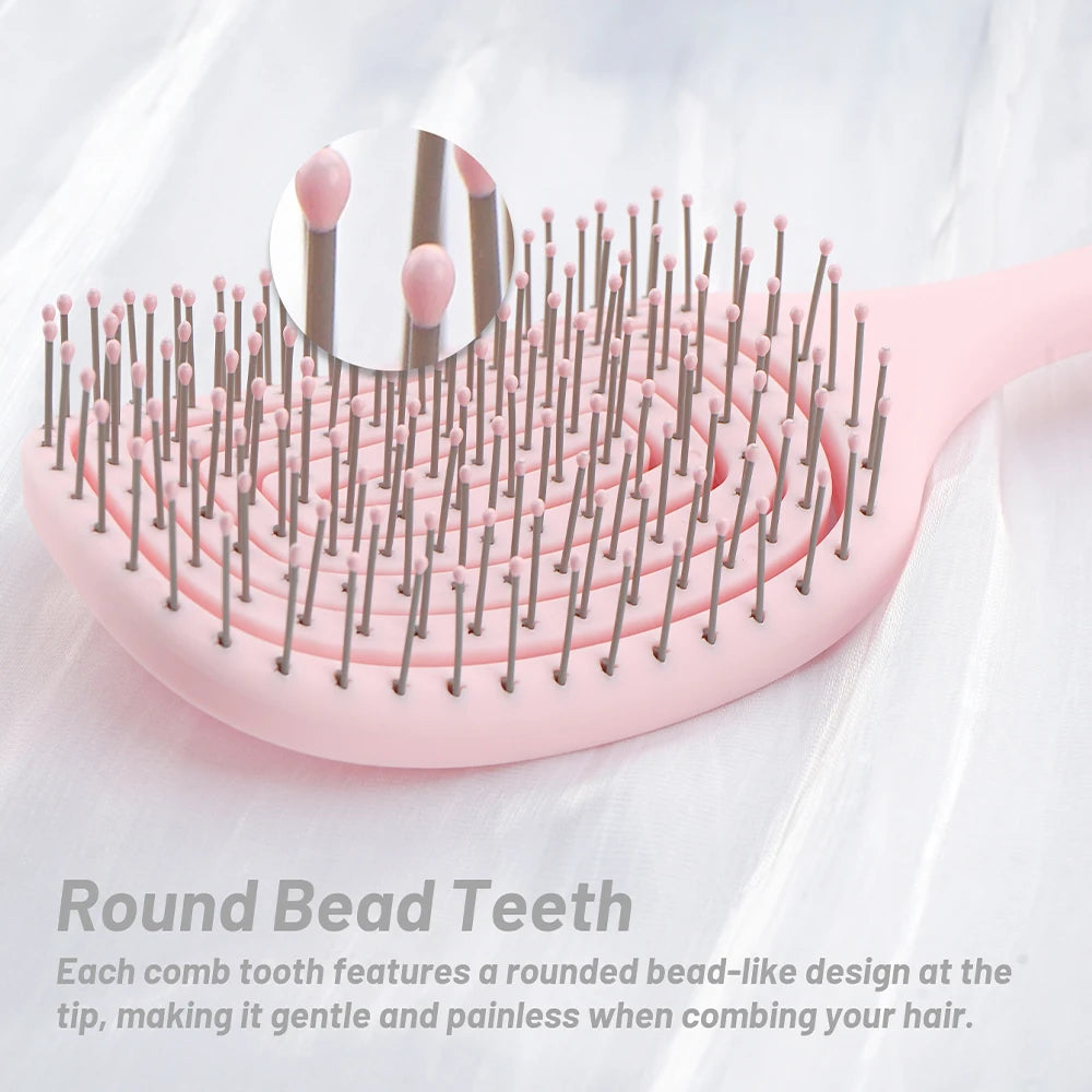 Wide Tooth Hollow Detangling Comb | Scalp Massage Hair Brush Wide Tooth Comb QXL