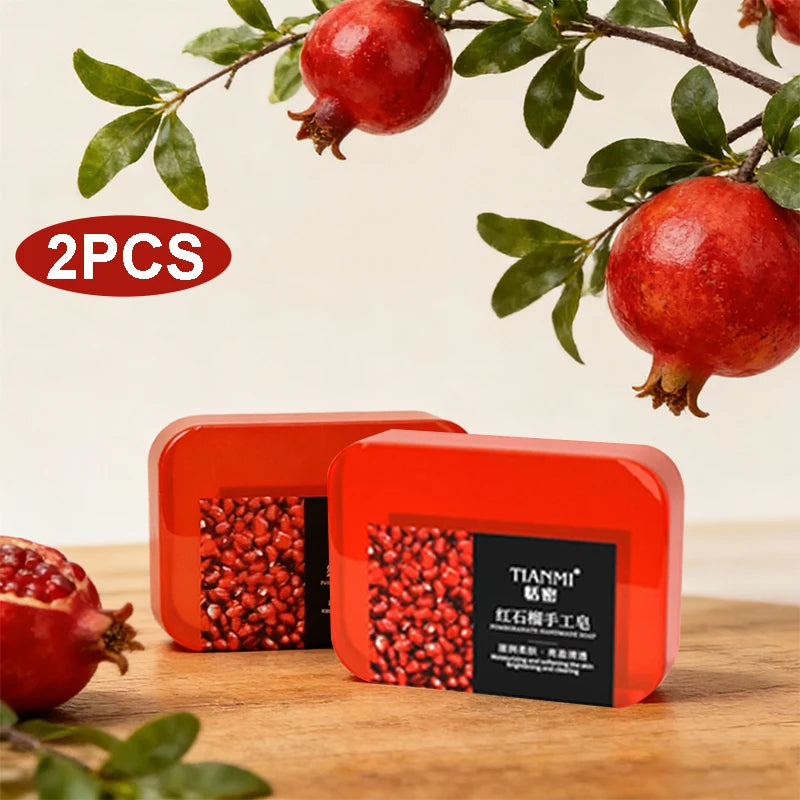 Pomegranate Soap – Gentle Face & Body Bar | All Skin Types Moisturising Bar Soap QXL