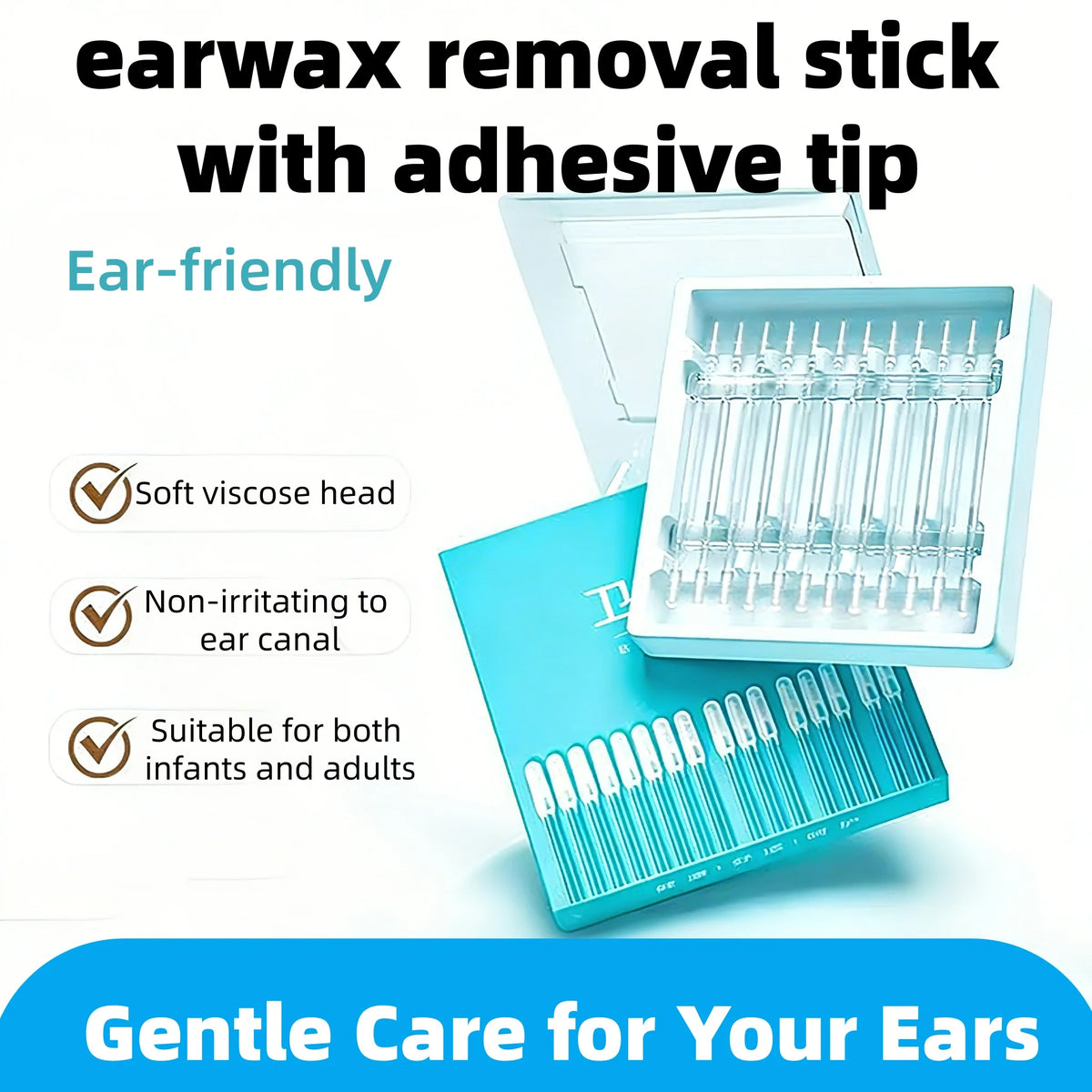 24-Pack Soft Silicone Sticky Ear Cleaner Tool – All Ages Ear Cleaning Tool QXL