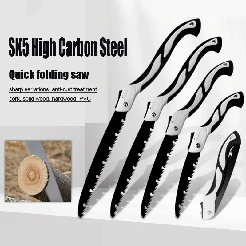 Folding Pruning Hand Saw – SK-5 Steel Garden & Camping Saw Folding Pruning Saw QXL