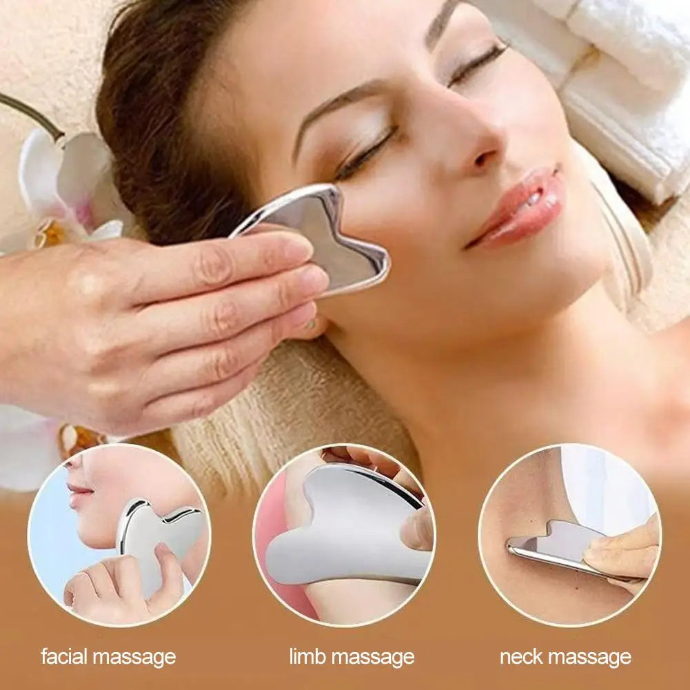 Stainless Steel Gua Sha Board | Face & Body Scraping Tool Gua Sha Scraper QXL