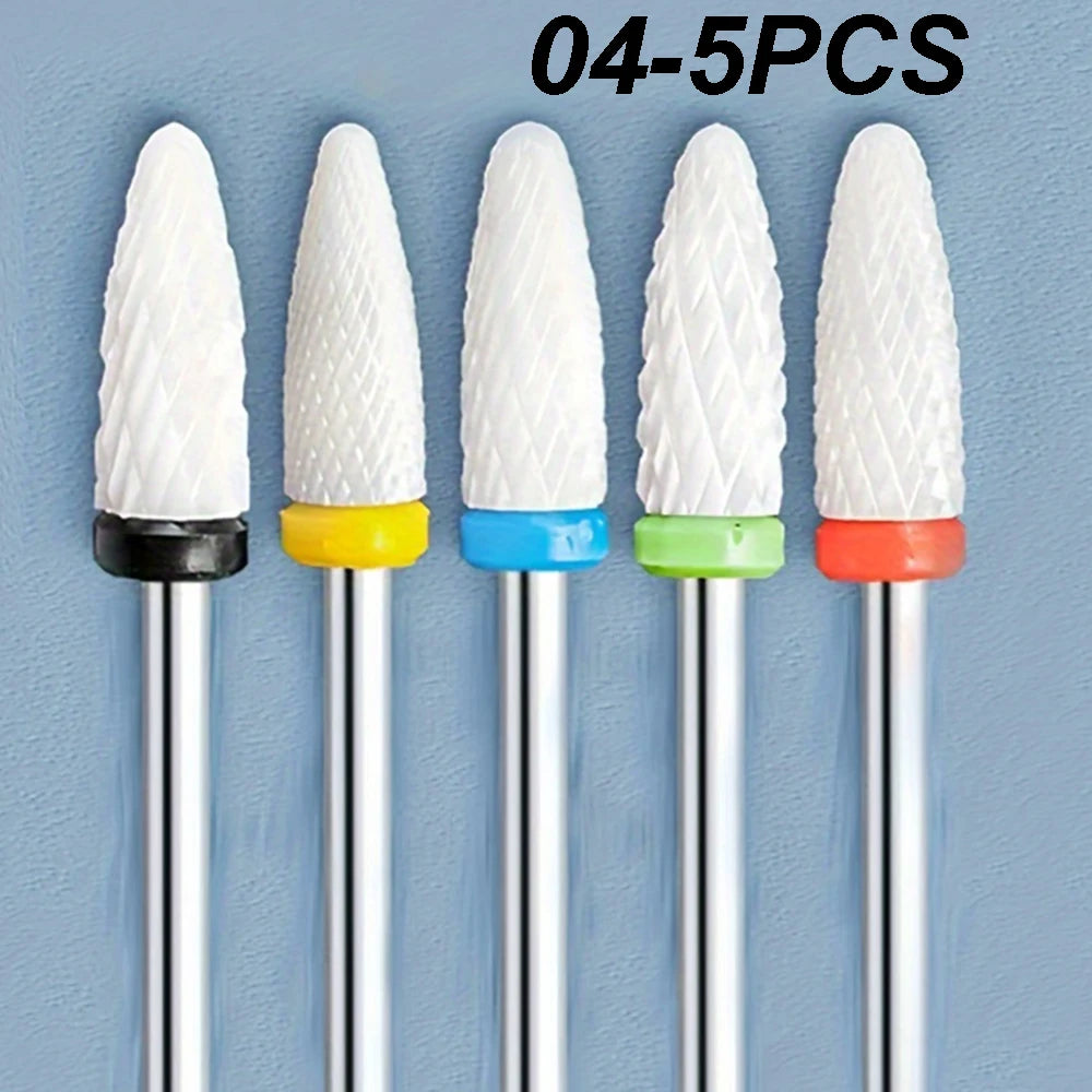 5-Pc Ceramic Nail Drill Bit Set | Gel Removal & Pedicure Nail Drill Bit Set QXL style 4