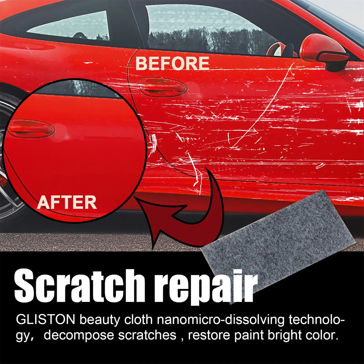6-Pack Nano Sparkle Cloth | Car Scratch & Stain Remover Car Detailing Cloth QXL