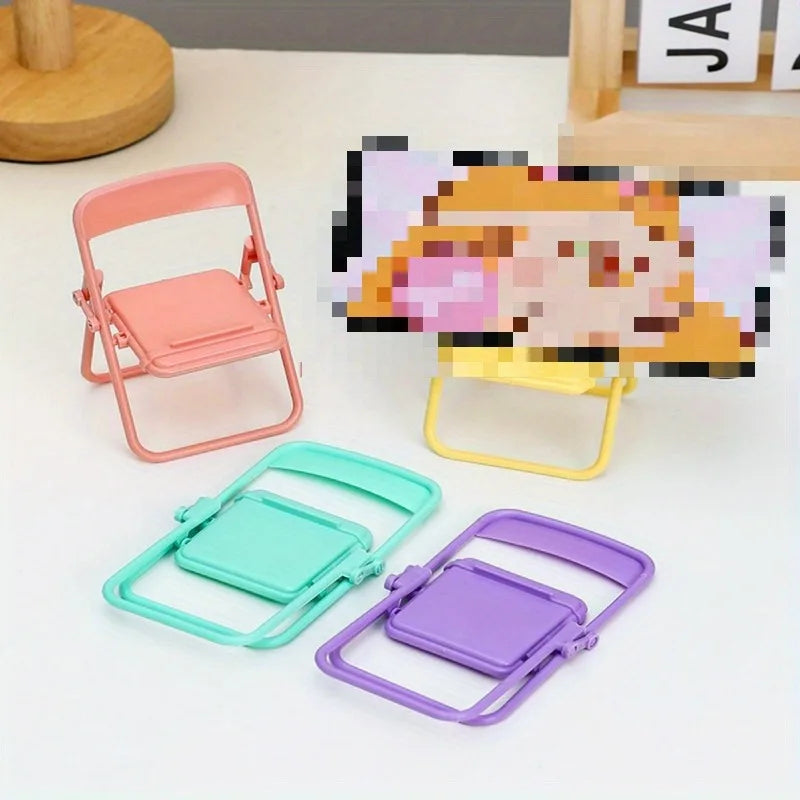 Macaron Chair Phone Stand | Cute Folding Desktop Mobile Holder Phone Stand QXL
