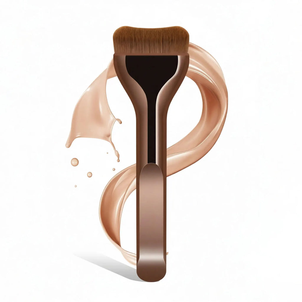 LUXEBLEND Soft Touch Makeup Brush | Foundation & Blush Tool Makeup Brush QXL Chocolate