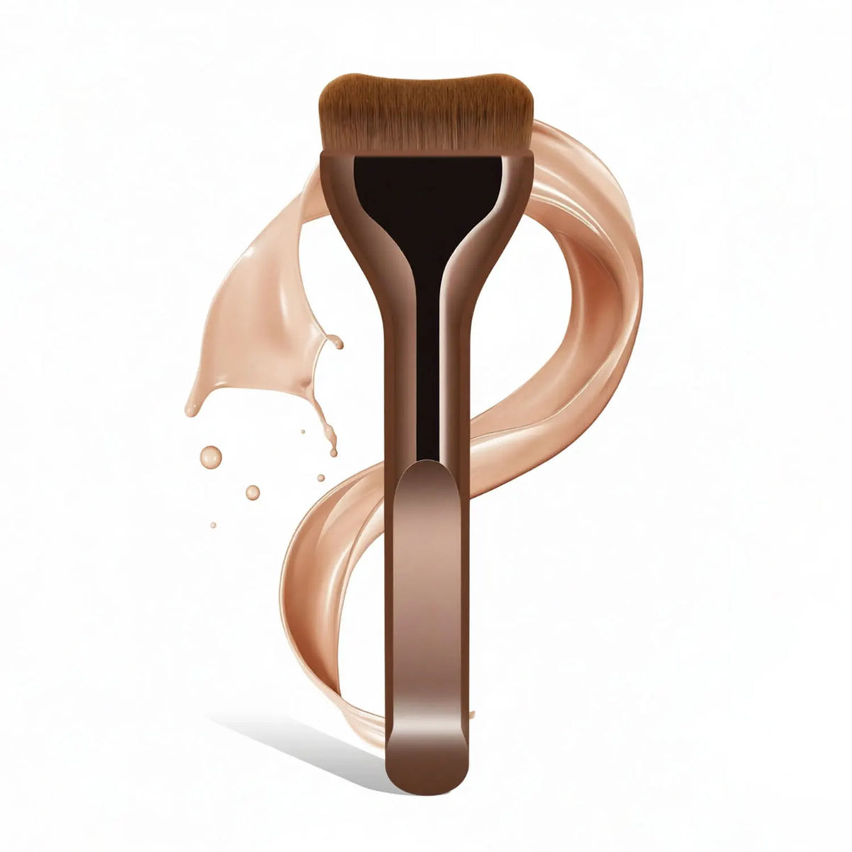 LUXEBLEND Soft Touch Makeup Brush | Foundation & Blush Tool Makeup Brush QXL Chocolate