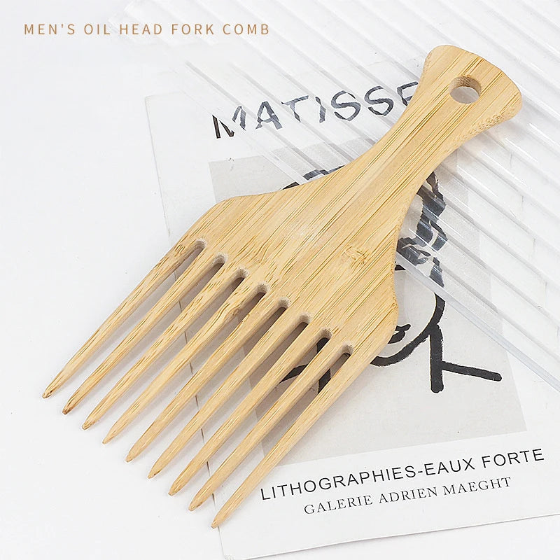 Bamboo Wide-Tooth Hair Comb | Antistatic Detangling Tool Bamboo Hair Comb QXL