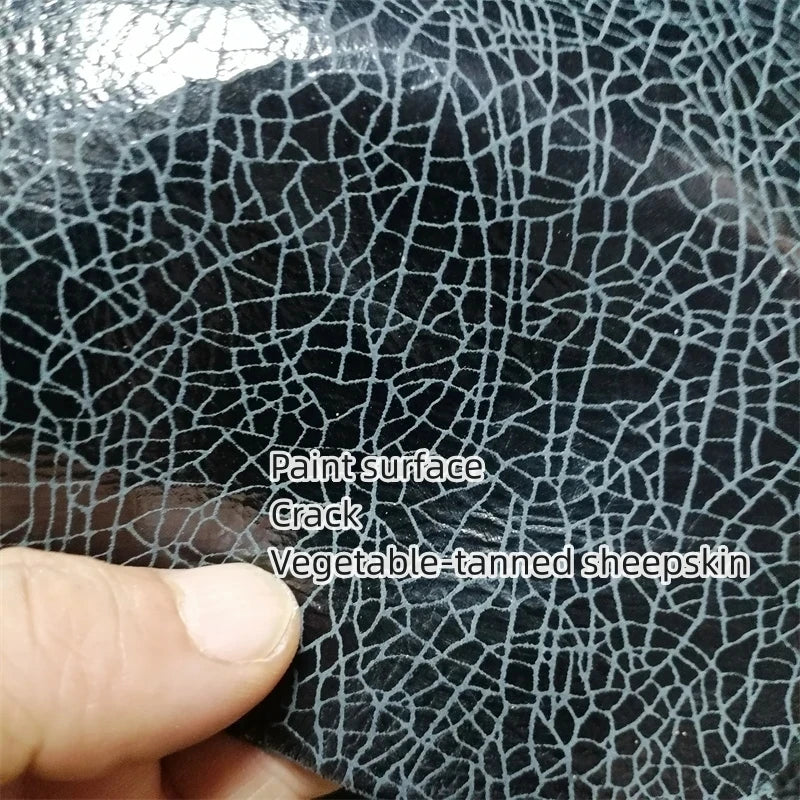 Cracked Vegetable-Tanned Sheepskin Leather 0.7–0.8mm DIY DIY Leather Fabric QXL