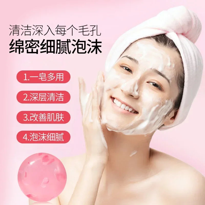 Niacinamide Cherry Blossom Handmade Soap | Oil Control Bar Handmade Bar Soap QXL