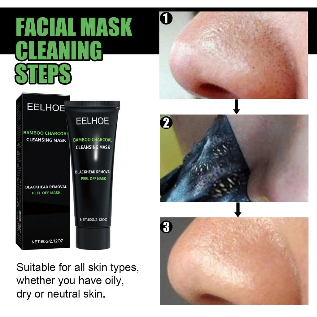 Eelhoe Bamboo Charcoal Peel-Off Mask | Deep Cleanse 60g Peel-Off Face Mask QXL