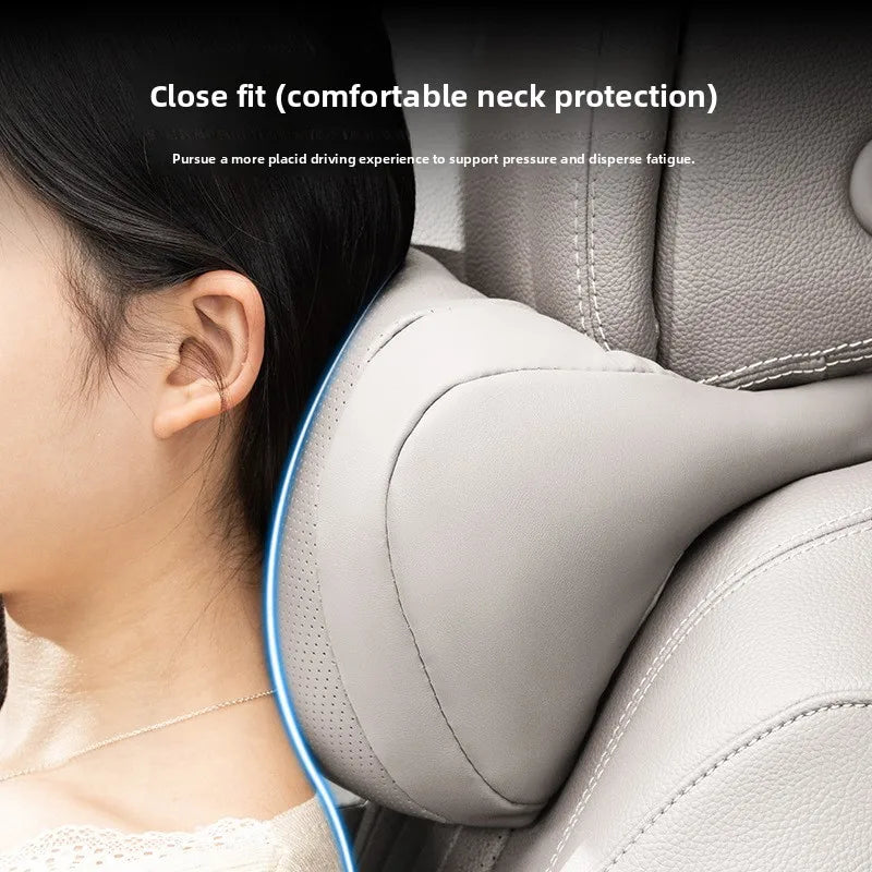 Luxury Car Headrest & Lumbar Cushion | Ergonomic Support Car Seat Cushion QXL