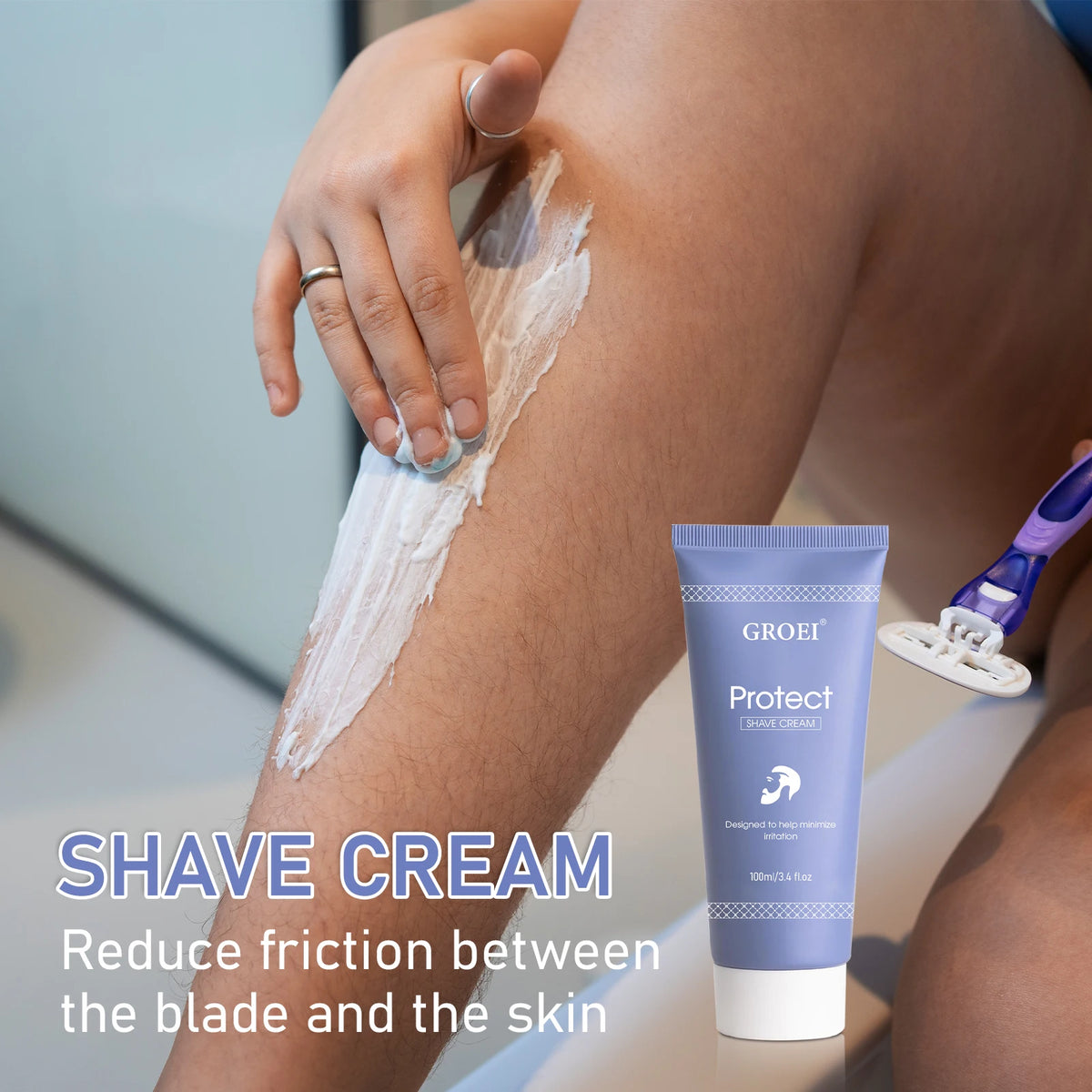 Natural Moisturizing Shaving Cream – Rich Thick Foam 100ml Shaving Cream QXL