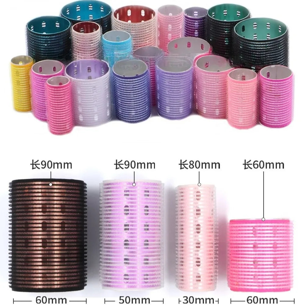Aluminum Core Self-Grip Hair Roller | Nylon Hook & Loop 6×9cm Hair Roller QXL