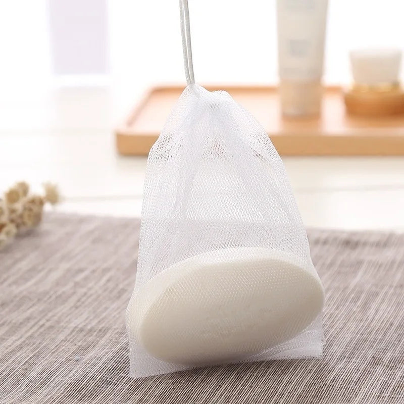 10-Pack Soap Foaming Mesh Bags | Exfoliating Shower Net Soap Mesh Bag QXL