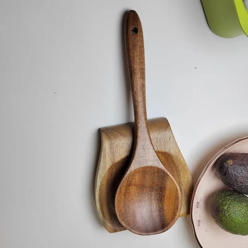 Wooden Spoon Rest & Utensil Holder | Eco-Friendly Kitchen Wooden Spoon Rest QXL