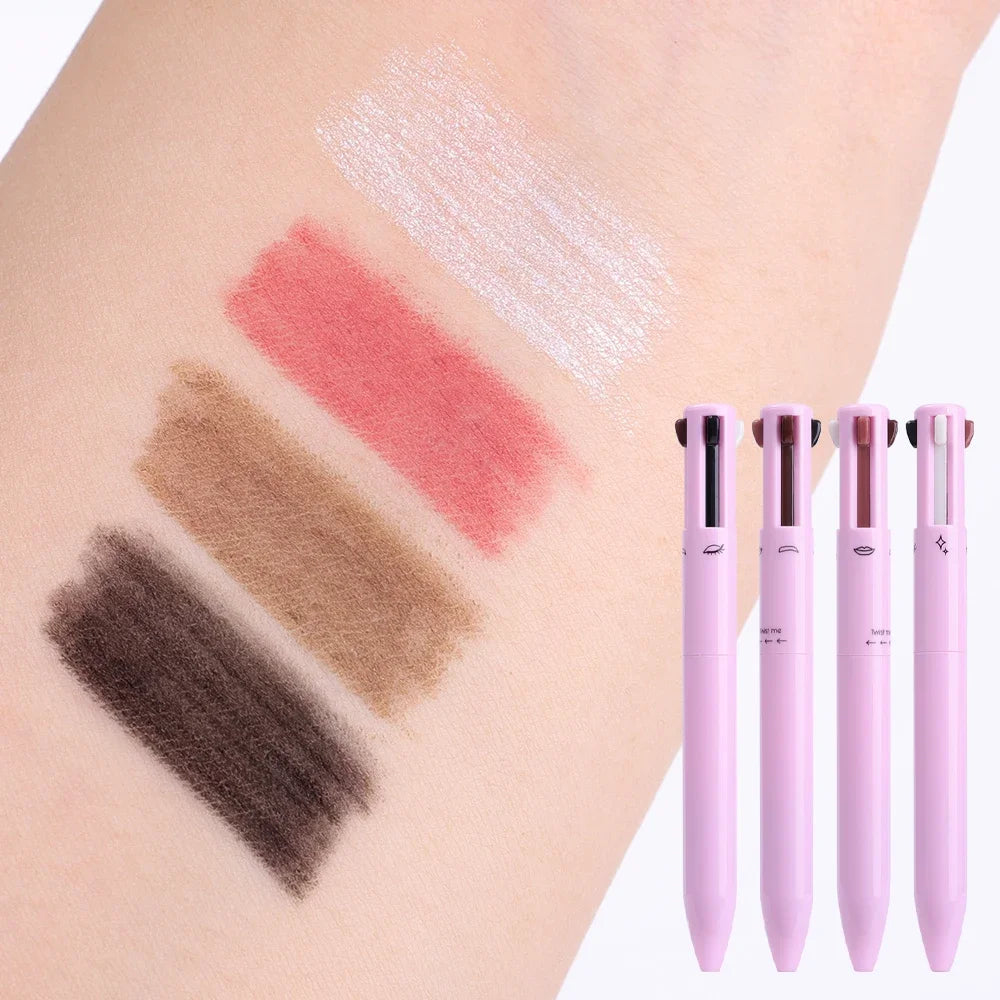 4-in-1 Makeup Pen: Eyebrow, Eyeliner, Lip & Highlighter Multifunctional Makeup Pen QXL