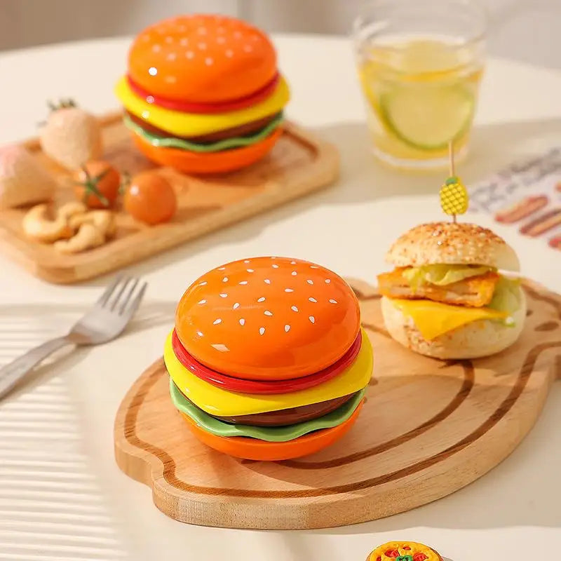 6-Layer Stackable Hamburger Plate Set | Sauce & Snack Plates Stackable Plate Set QXL