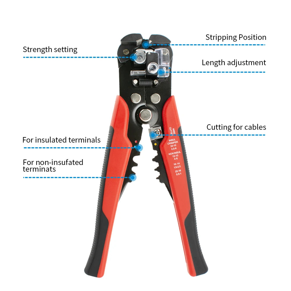 Multifunctional Wire Stripper Cutter & Crimper Pliers Tool Wire Stripper Pliers QXL