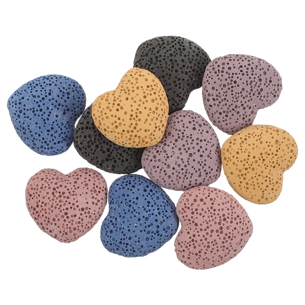 10-Pack Heart Lava Rock Essential Oil Diffuser Stones Lava Diffuser Stones QXL