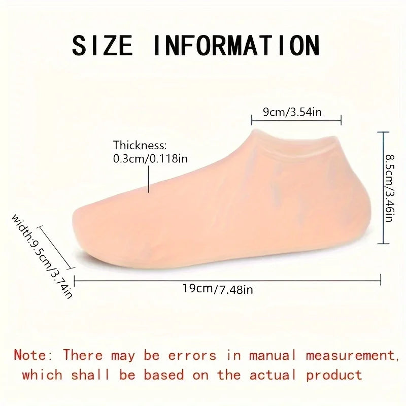 2-Pack Silicone Moisturizing Foot Sleeves | Overnight Heel Care Moisturizing Foot Sleeves QXL