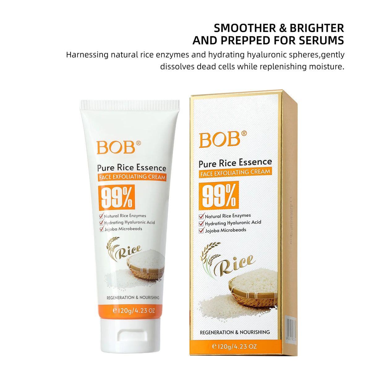 Rice Facial Scrub – Deep Pore Cleansing & Exfoliating Cream Face Exfoliating Scrub QXL
