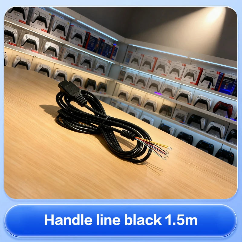 9-Pin 1.5M Extension Cable for Sega Genesis 2 MD2 Gamepad Gamepad Extension Cable QXL