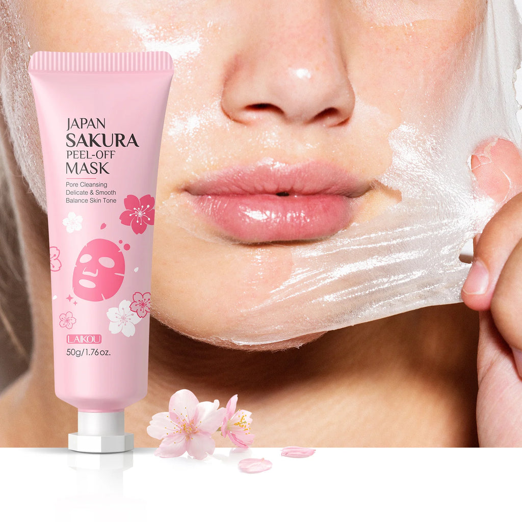 LAIKOU Cherry Blossom Peel-Off Mask | Hydrating & Brightening Peel-Off Face Mask QXL
