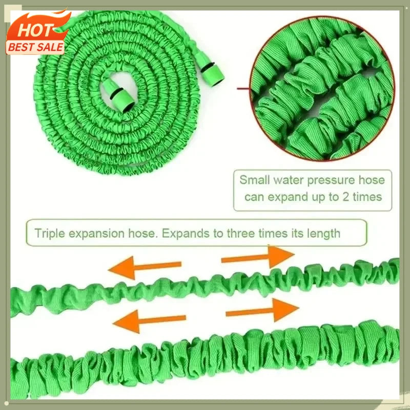 Expandable Magic Hose 25FT | 7 Spray Modes Garden Water Gun Expandable Garden Hose QXL