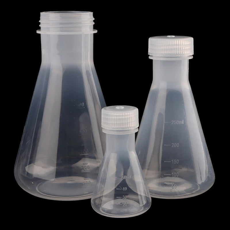 PP Erlenmeyer Flask with Screw Cap | 50ml–1000ml Lab Conical Lab Conical Flask QXL