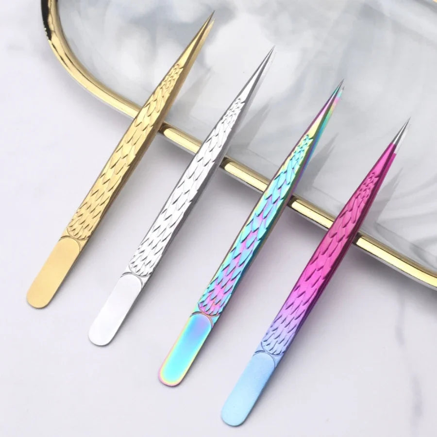 Straight Pointed Tweezers | Lash Extension & Brow Tool Precision Tweezers QXL