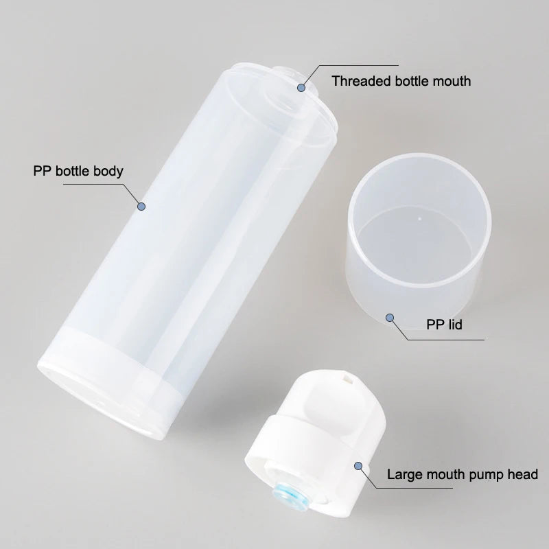 Travel Airless Pump Bottles 150ml 200ml 250ml – Refillable Travel Pump Bottle QXL