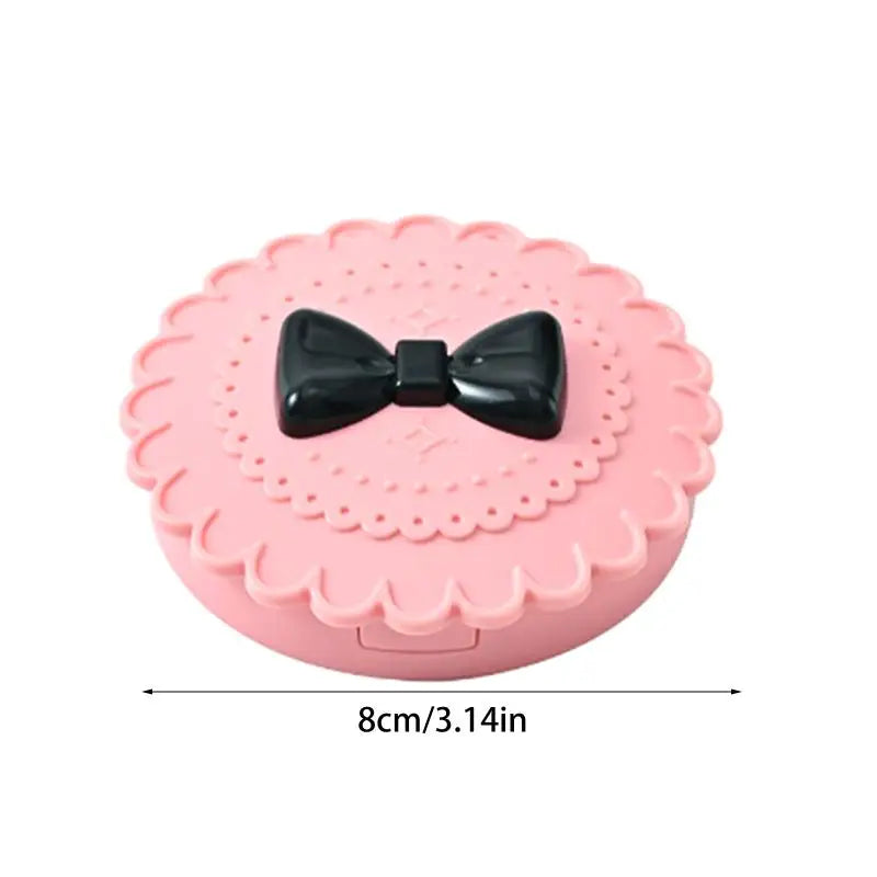 False Eyelash Storage Box with Mirror – Pink Bowknot Case Eyelash Storage Case QXL