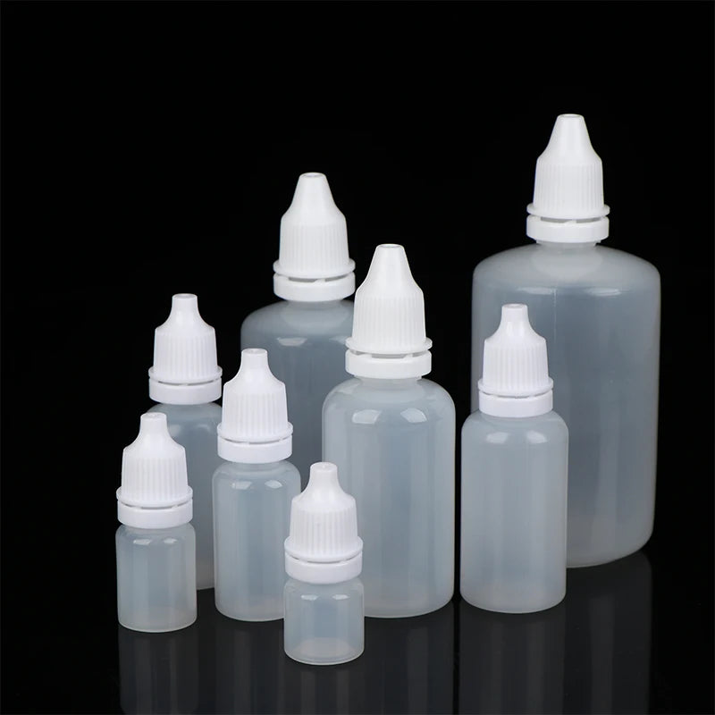 5-Pack Squeezable Plastic Dropper Bottles 3–100ml Refillable Squeezable Dropper Bottles QXL