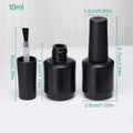 Empty Refillable Nail Polish Bottles with Brush | 6–10mL Black Nail Polish Bottle QXL 10ml