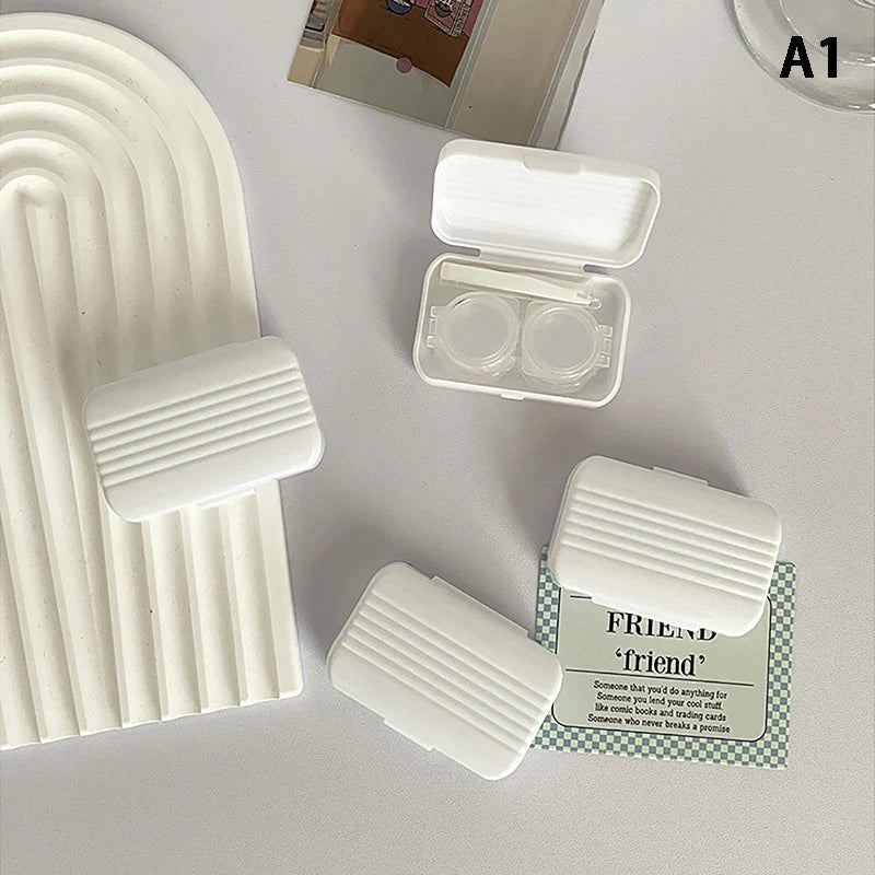 Candy Color Portable Contact Lens Case Kit with Tweezers Contact Lens Case QXL A1